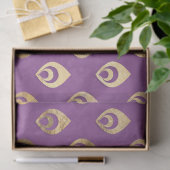 金ゴールド抽象芸術ドロップレット（ライトパープルデコページ上） 薄葉紙 (ギフト)