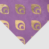 金ゴールド抽象芸術ドロップレット（ライトパープルデコページ上） 薄葉紙 (詳細)