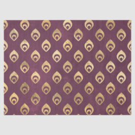 金ゴールド抽象芸術ドロップレット（紫のデコページ） 薄葉紙