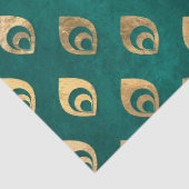 金ゴールド抽象芸術ドロップレット（緑のデコページ） 薄葉紙 (詳細)