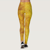 金ゴールド抽象芸術パターンレギンス レギンス (裏面)