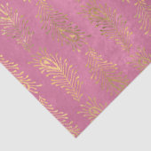 金ゴールド抽象芸術ピーコックフェザーのピンクのデコパージュ 薄葉紙 (詳細)