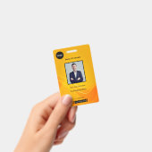 金ゴールド抽象芸術フォトID バッジ (手持ち)