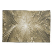 金ゴールド抽象芸術フローリッシュモノグラムピラロケース 枕カバー (裏面)