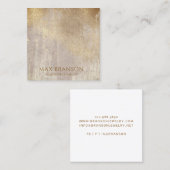 金ゴールド抽象芸術ホイフェイクルイヤリングディスプレイカード スクエア名刺 (正面/裏面)