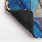 金ゴールド抽象芸術モダンモノグラムイニシャル マウスパッド (コーナー)