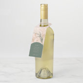 金ゴールド抽象芸術ユーカリモダンライナリーモス ボトルネックタグ (アングル)