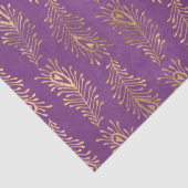 金ゴールド抽象芸術孔雀の羽を紫色のデコパージュに 薄葉紙 (詳細)