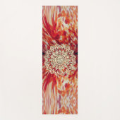 金ゴールド抽象芸術絵を描線 ヨガマット (正面)