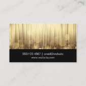 金ゴールド抽象芸術背景 | 《写真》ぼけ味 名刺 (裏面)