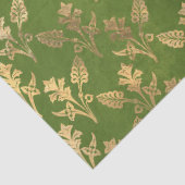 金ゴールド抽象芸術花オン緑のデコページ 薄葉紙 (詳細)