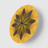 金ゴールド抽象芸術花 ラウンド壁時計 (傾斜)