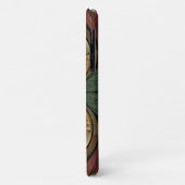 金ゴールド抽象芸術蝶ステンドグラス模様 Case-Mate iPhoneケース (裏面/左)