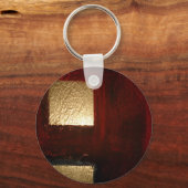 金ゴールド抽象芸術 キーホルダー (正面)