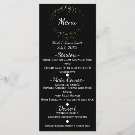 金ゴールド抽象芸術Glam Sparkle Circleメニュープログラム メニュー