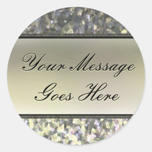 金ゴールド招待状シール ラウンドシール (正面)