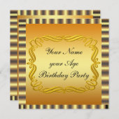 金ゴールド招待状 招待状 (正面/裏面)