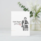 金ゴールド掘り下げ機 ポストカード (スタンド正面)