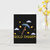 金ゴールド掘り宝狩り金ゴールド掘りピクセル カード (黄色い花)