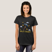 金ゴールド掘り宝狩り金ゴールド掘りピクセル Tシャツ (正面フル)