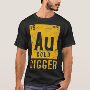 金ゴールド採掘者鉱山労働者ナゲットディグ Tシャツ