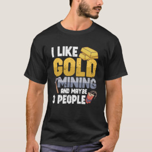 金ゴールド採掘金ゴールドマイニング金ゴールドパンニング金ゴールドマイニングPu Tシャツ