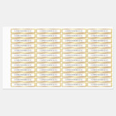 金ゴールド改シンプルざん防止薄型キャンドルジャー缶錫ラベル ラベル (シート)