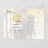 金ゴールド救の日付2 | 日付ポストカードの保存 案内ポストカード (裏面)