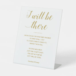 金ゴールド救は私の名前の記念赤ちゃんシャワー付きの席 台座サイン