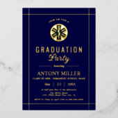 金ゴールド救急医療隊員EMTクラス2025青色卒業 箔招待状 (正面)