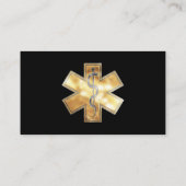 金ゴールド救急医療隊員EMT EMS 名刺 (裏面)