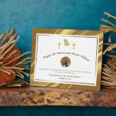 金ゴールド教会の牧師の感謝のアニバーサリーギフト フォトプラーク (側面)