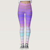 金ゴールド数々のエッジ色ストライプのレギンス レギンス (正面)