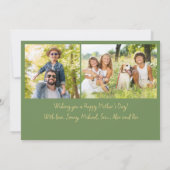 金ゴールド数々のサンシャイン母の日カード (裏面)