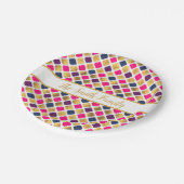 金ゴールド数々の色クローバーパターン紙プレート ペーパープレート (アングル)