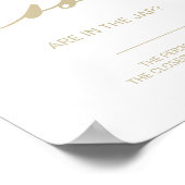 金ゴールド数を推測するキスブライダルシャワーゲーム ポスター (角)