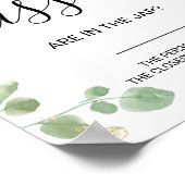 金ゴールド数を推測するキスブライダルシャワーゲーム ポスター (角)