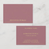 金ゴールド文字テンプレートエレガントプロフェッショナルモダン 名刺 (正面/裏面)