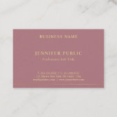 金ゴールド文字テンプレートエレガントプロフェッショナルモダン 名刺 (裏面)