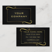 金ゴールド文字ブラックゴールデンプロフェッショナル名刺 名刺 (正面/裏面)