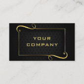 金ゴールド文字ブラックゴールデンプロフェッショナル名刺 名刺 (正面)