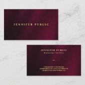 金ゴールド文字プロフェッショナルラグジュアリープレミアムリネン 名刺 (正面/裏面)