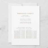 金ゴールド文字ホワイト結婚式 プログラム (裏面)