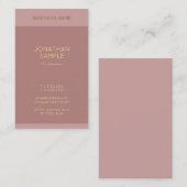 金ゴールド文字名エレガントモダンプロフェッショナルモダン 名刺 (正面/裏面)