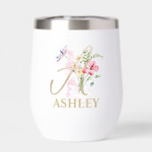 金ゴールド文字Aモノグラムパーソナライズされた名 (背面)