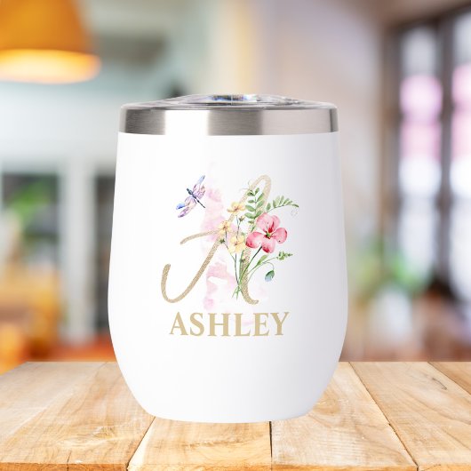 金ゴールド文字Aモノグラムパーソナライズされた名