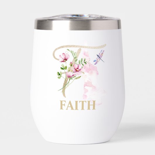 金ゴールド文字Fモノグラム名パーソナライズされた付 (正面)