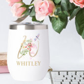 金ゴールド文字Wモノグラム名パーソナライズされた付