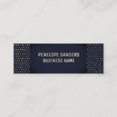 金ゴールド斑模様 |ラグジュアリーダークブルー スキニー名刺 (正面)