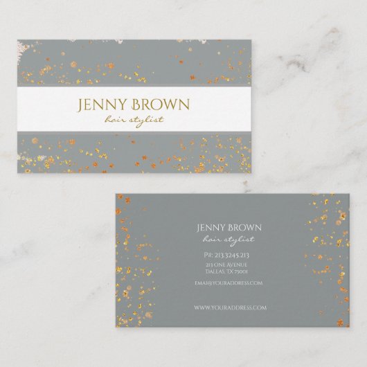 金ゴールド斑点グレートレンディー名刺 名刺 (正面/裏面)